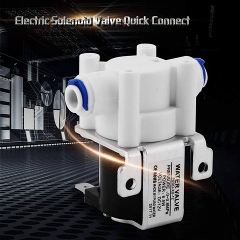 DC 12V Solenoid Valve Normally Closed For Water Purifier And Filter Systems With Copper Coil And Plastic Body