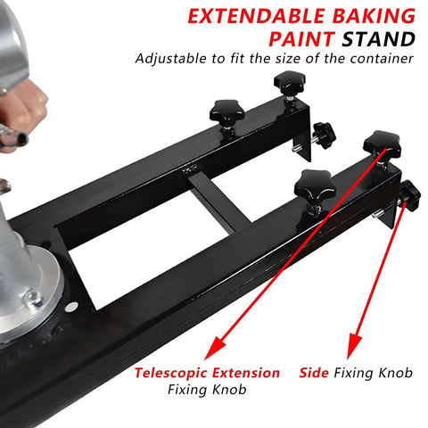 Industrial Pneumatic IBC Tote Mixer With Folding Blade For Thick Materials, Air Agitator For Paints And Inks, 264 Gallon Capacity, 0-2500 RPM, Motor Options One Half HP, Three Quarters HP, Or One HP, Heavy-Duty Blending telescopic extension fixing knob