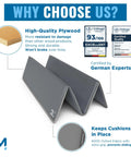 Heavy Duty Chair Cushion Support For Sagging Cushions 17x22 Inch Reinforced Plywood Seat Saver, foldable design.