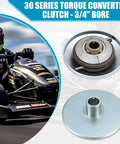 30 Series Torque Converter Clutch For Go Karts With Three Quarter Inch Bore And Three Sixteenth Keyway Includes 203589 Drive Belt