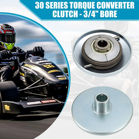 30 Series Torque Converter Clutch For Go Karts With Three Quarter Inch Bore And Three Sixteenth Keyway Includes 203589 Drive Belt