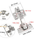 135 Degree Lazy Susan Cabinet Hinge for Full Overlay Concealed Corner Cabinets shown with dimensions and mounting screws.