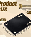 One Eighth Inch Rubber Skateboard Riser Pads With Mounting Screws And Nuts, Wheelbite Prevention