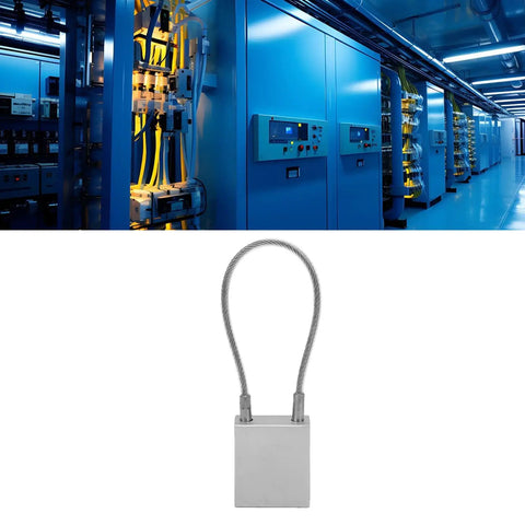 Workhorse Heavy Duty Steel Cable Padlock With 85mm Shackle Aluminum Alloy Body PVC Coated Cable for industrial use