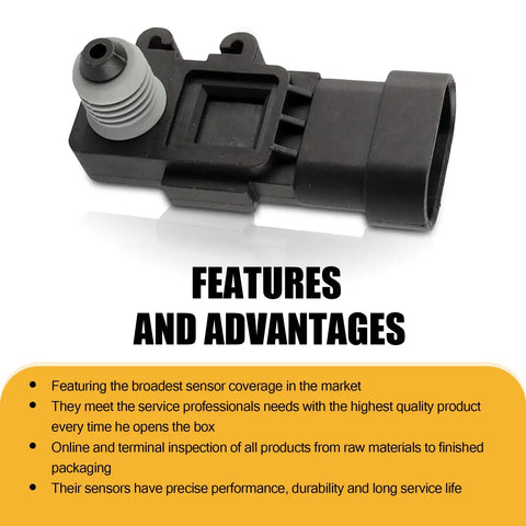 1 Pack Car Pressure Sensor for Vapor Vent Port and Tank Replacement for Delphi Gen 3 OEM 16238399 9377680 Black Sensor