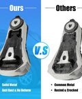 Beefed Up Explorer Engine Mount Kit 2016 2019 For Ford Explorer And Police Interceptor Utility 3.5L 3.7L V6 Clunking Noise Fix Engine Support Rod Torque Arm Trans Mount Housing, solid metal vs rusted cracked mount comparison