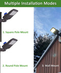 Bright 100W Led Parking Lot Light With Dusk To Dawn Photocell installation on pole and wall mount