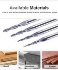 SpeTool 4-pack carbide end mills with tapered ball-nose tips for CNC engraving