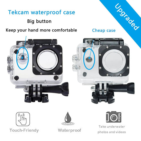 Waterproof Action Camera Case With Same Button Layout Tough As Nails Rugged Submersible Housing For EK7000 EK5000 GA100 M80AIR Pro Xtreme