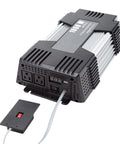 Rock Solid 1000W Car Power Inverter with dual outlets and USB port for 12V to 110V AC conversion.