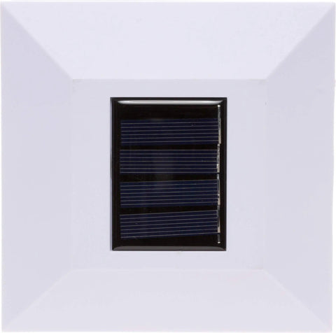 Top view of Solar Post Cap Lights 12 Pack Fits 4x4 Wood Posts And 4x4/5x5 PVC Vinyl With Adapters Waterproof White LED