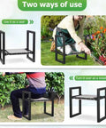 Heavy Duty Foldable Garden Kneeler and Seat with Handle, 12-Inch Wide Cushioned Kneeling Pad for Comfort, Easy Rise for Seniors