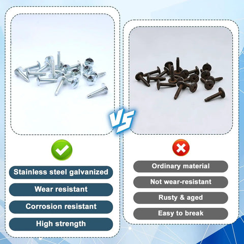 Professional Grade Load Center Cover Replacement Screws For Home Electrical Panel Boxes With Hella Tough Zinc Coated Steel comparison of durable screws vs ordinary screws