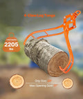 4-claw log grapple tongs, orange steel, 28-inch grip, 31-inch max opening, 2205-lb capacity