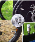 4 Pack LED Bike Wheel Light Valve Caps Waterproof Tire Valve Stems Spoke Flash Lights Colorful Reflector Accessories For Bikes Cars And Motorcycles With 10 Extra Batteries For Safer Night Riding