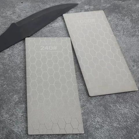 Fourteen Pcs Diamond Sharpening Stone Set With Angle Guide And Leather Strop, Whetstone Honeycomb Plate With Non Slip Base
