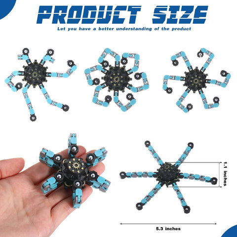 Six Pack Transformable Fidget Toys With Deformable Chain Spinners For Stress Relief Sensory Play And ADHD Autism Support For Kids And Adults DIY Shape Shifting Mechanical Robots