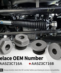 Ford Explorer 4 Piece Rack And Pinion Bushing Kit For 2010 to 2015 Models, Replaces AA5Z3C716B AA5Z3C716A, component display