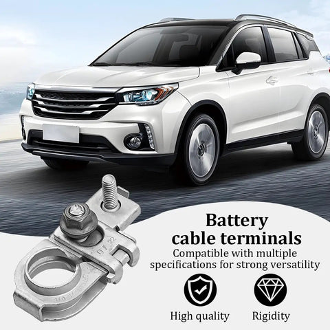 Built Tough Zinc Alloy Car Positive Battery Terminal Connector Replaces Oem 91980 3X010 on a vehicle showing rust-free setup.