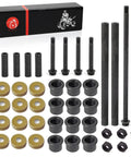 Front Arm Bushing Dust Cover Seal Cap Kit With Bolts And Nuts For Banshee 350 ATV YFZ350 Raptor parts laid out with box