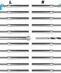 Three Sixteenth Inch Swage Lag Screws Kit For Cable Railing - T316 Stainless Steel With Left And Right Handed Threads, 20 Pack