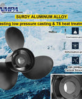 14 1/4x21 Boat Propeller For Mercury Mercruiser Alpha One And Bravo One Outboards, 3-Blade, T6 heat-treated aluminum