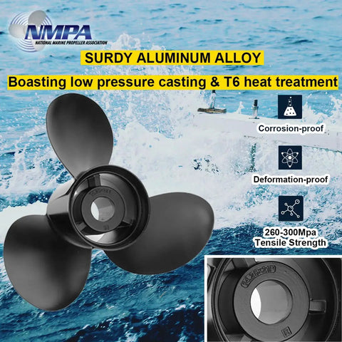 14 1/4x21 Boat Propeller For Mercury Mercruiser Alpha One And Bravo One Outboards, 3-Blade, T6 heat-treated aluminum