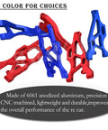 Front And Rear Suspension A Arms For One Seventh Mojave 6S BLX Aluminum Lower And Upper Swing Arm Set Red and Blue Options