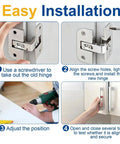 Easy installation guide for Heavy Duty Adjustable Pie Cut Corner Hinge For Lazy Susan Cabinets and Bifold Doors.