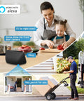 Wireless Outdoor Security Cam With Solar Power And Built In 5200mAh Battery AI Motion Detection in home and delivery scenario