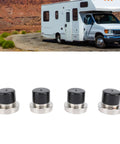 4 Piece Boat Trailer Bearing Protector Caps Stainless Steel Wheel Bearing Covers With Dust Caps 2.717 Inch Enhanced Fit