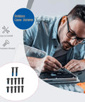 Heavy Duty Premium Slick Black Laptop Bottom Case Screws Replacement Bundle Built For Asus Tuf Gaming Fa617 Fa607 And F16 Fx607 Models, precision-thread screws.
