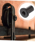 Close-up of Five Pack Flat Track Spacers for Sliding Barn Door Hardware, durable connectors for wall and track installations.