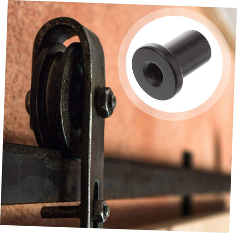 Close-up of Five Pack Flat Track Spacers for Sliding Barn Door Hardware, durable connectors for wall and track installations.