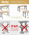Hella Sturdy 4 Pack Table Leg Extender Adjustable Steel Desk Risers Sets Height From 3.6 To 13 Inches compatibility guide for table leg types.