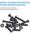 360 Piece M3 Hex Button Head Bolts Set, Pro Grade 10.9 Alloy Steel Screws Nuts Kit arranged on white background
