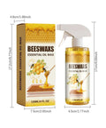 Natural Beeswax Furniture Polish Spray For Wood Tables And Cabinets Restores That Top Shelf Shine and Essential Oil Wax Packaging