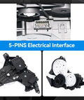 Factory Spec Blend Door Actuator Heater Damper Servo Assembly Drops Right Into 2007 To 2021 Toyota Tundra Dashboard showcasing 5-PINS electrical interface.