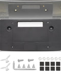 No Drilling Required Front License Plate Bracket For Subaru WRX Forester Crosstrek XV Crosstrek And Impreza Front Bumper With Round Hole Openings Easy Install Includes Screws And Anchors, with screws and tools, front view