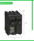 Homeline 30 Amp 2 Pole Mini Circuit Breaker For 120 240V AC With 10kA Breaking Capacity Heavy Duty Plug In Mount Standard Type Residential Use Fast Installation And Safe Protection HOM230CP, 2 in x 3.13 in
