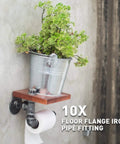 3/4 Inch Black Painted Floor Flange Set, 20 Pack With 4 Bolts as wall-mounted toilet paper holder with planter.