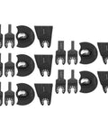 Heavy Duty Oscillating Saw Blade Set 20Pcs High Carbon Steel Kit for Multitool Cut Wood Plastic