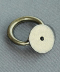 Antique Bronze Ring Drawer Pulls Handles For Cabinets And Dressers, 1.5 Inch Length Ring Knob Style, close-up of zinc alloy die cast