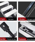 Heavy Duty Lathe Accessories For Metal Lathe Machines Right Angle Vise details in slots, screw, handle, and pedestal