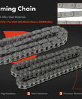 Alloy steel timing chain from 6Pcs Engine Timing Chain Kit With Sprocket And Tensioner And Guide For OHV V6 4.3L Bolt On Ready