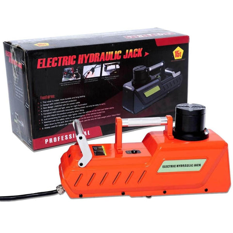 15 Ton All Metal Hydraulic Electric Car Jack With 12V DC Power Portable Auto Lift for Cars SUVs Trucks RVs Red Finish