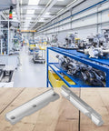 V-Type Aluminum Alloy Vise Jaws For CNC Milling, Magnetic Workholding Fixture displayed in a workshop setting.