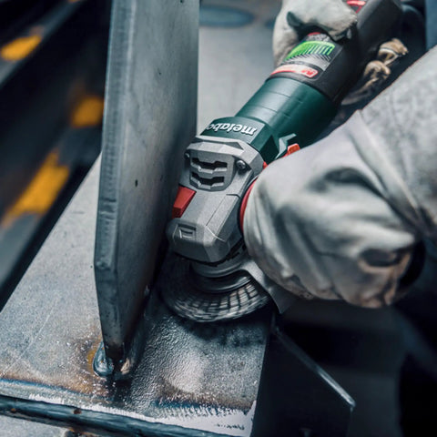 5 Inch Brushless Angle Grinder 2000 Watt Pro Grade Workhorse For Industrial Use With Marathon Brushless Motor in action