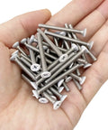 Heavy Duty Extra Long Outlet Mounting Screws Forty Piece Pack Six Thirty Two Gauge One And Half Inch Reach in hand.