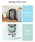 Comfee portable washing machine, dark gray compact washer with LED display in laundry area